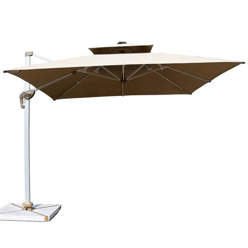 10ft 11ft Square Round Giant Outdoor Garden Parasol Offset Patio Umbrella With Base Buy Parasol Umbrella Garden Umbrella Patio Umbrella Product On Alibaba Com