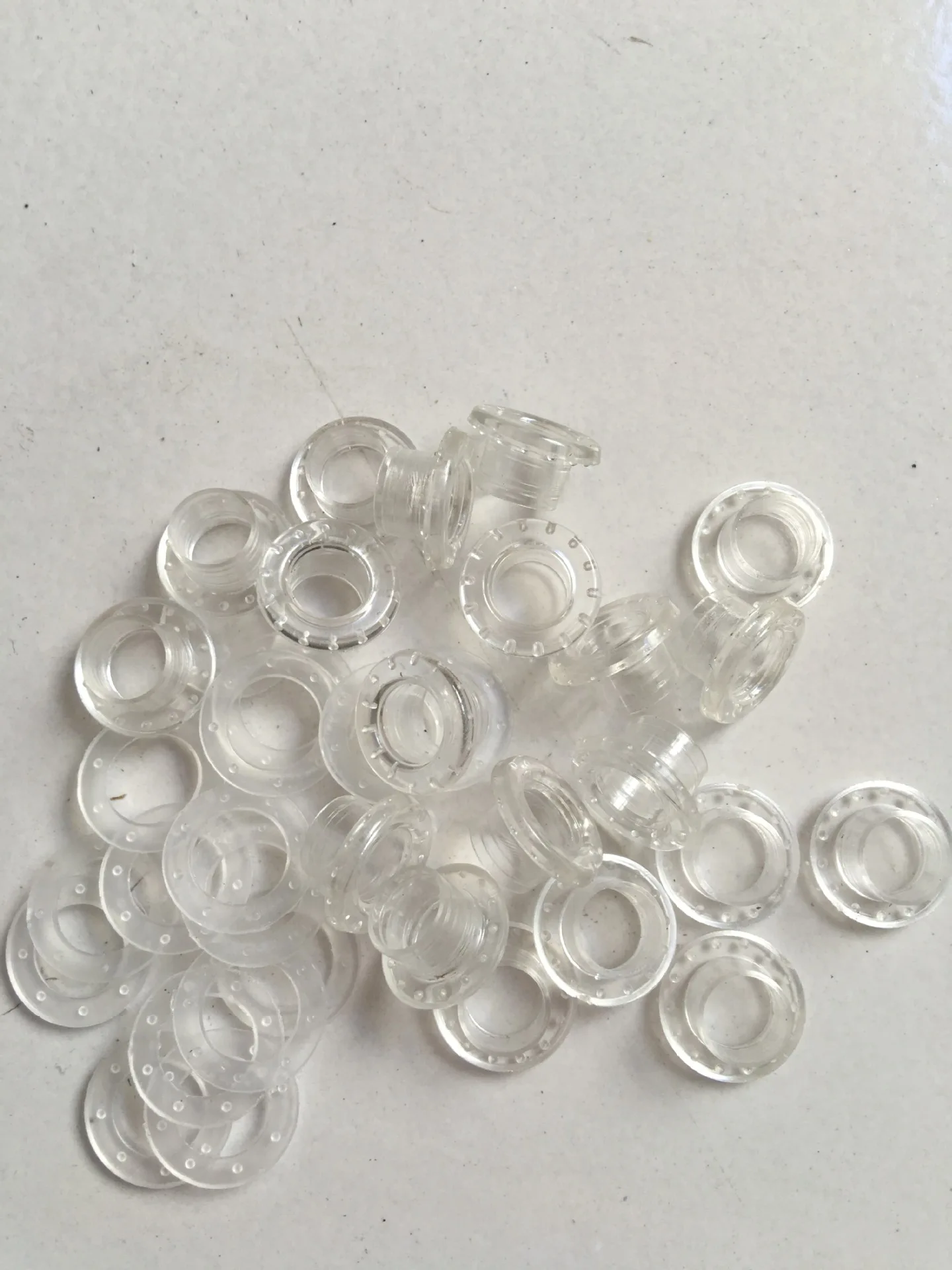 Customized Transparent 15mm Plastic Snap Eyelets Grommets Polyester