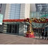 Custom outdoor red bow red artificial flower fiberglass sculpture Project scene decoration decoration for shopping center
