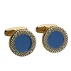 Elegant Dark Blue Suit Shirt Cufflinks for Business Men