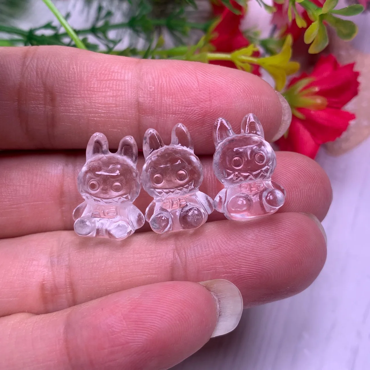 Explosions White Crystal LABUBU DIY Charm Bracelet Transparent Cross ...