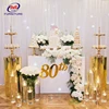 Customized Size Wedding Event Party Stainless Steel Flower Stand Cake Table Set