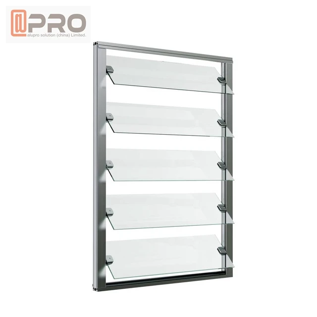 Kaca Louver  Jendela Aluminium Frame Glass Louvre Window 