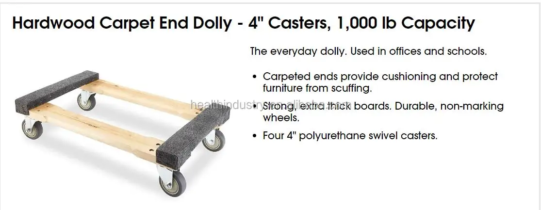 Constructed with 3.5 Premium Colson Casters Perfect for Commercial & Residential Moves Well Engineered Professional Grade Moving Dolly Popular Among Movers NH206-35 