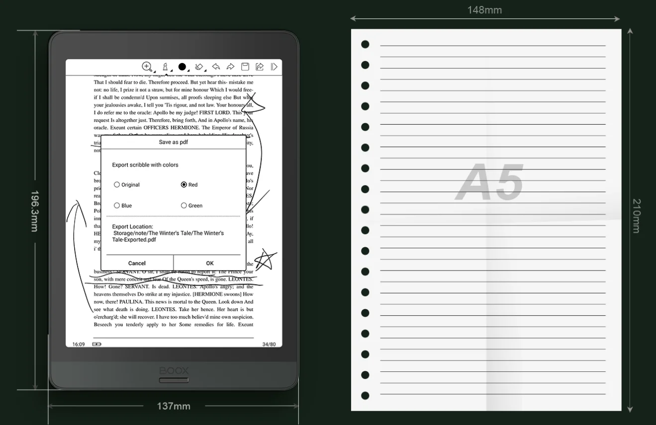Best Ereader 7.8 Inch Boox Nova3 Android 10 Note Taking Tablet