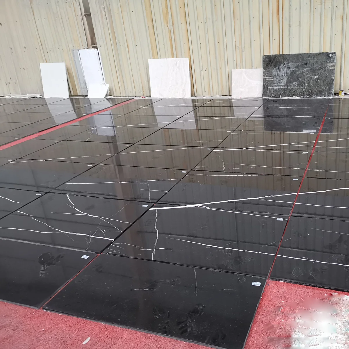 Nero Marquina Black Marble Tile 24x24,Chinese Cheap Price Natural Stone