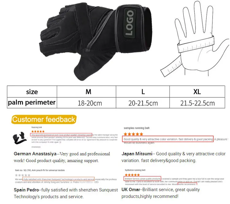 weight lifting sport gym gloves