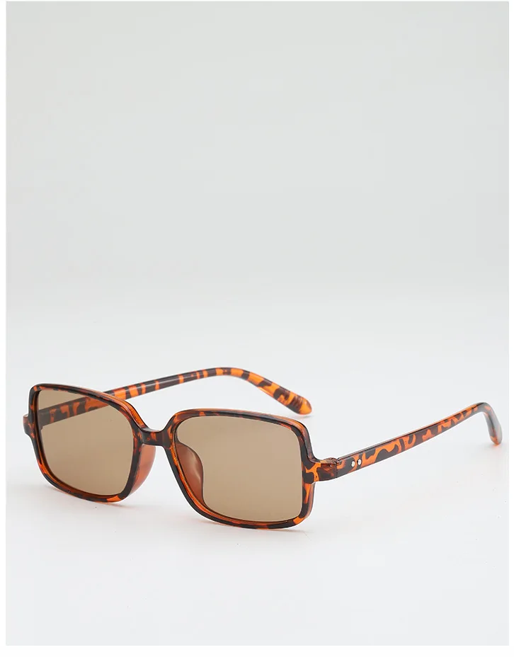 2026 New Cross-Border Vintage Square Sunglasses European And American Fashion Simple Rivet Unisex Flat Lens UV400 Full_voghion.com