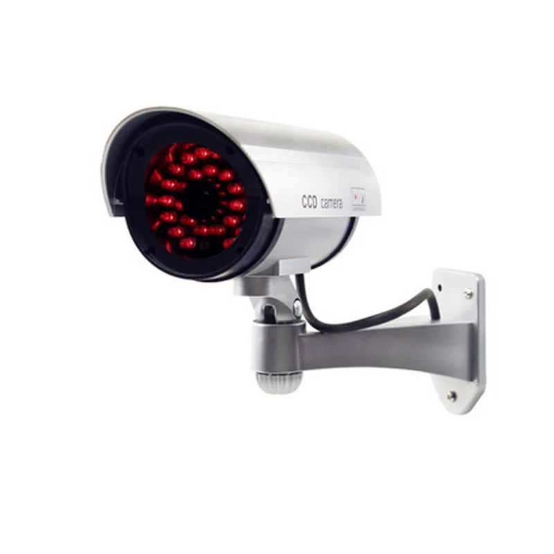 Noir Digicharge Lot de 4 Caméras Factice Fausse Dummy Caméra CCTV Sécurité Surveillance Camera Extérieur avec Rouge LED 