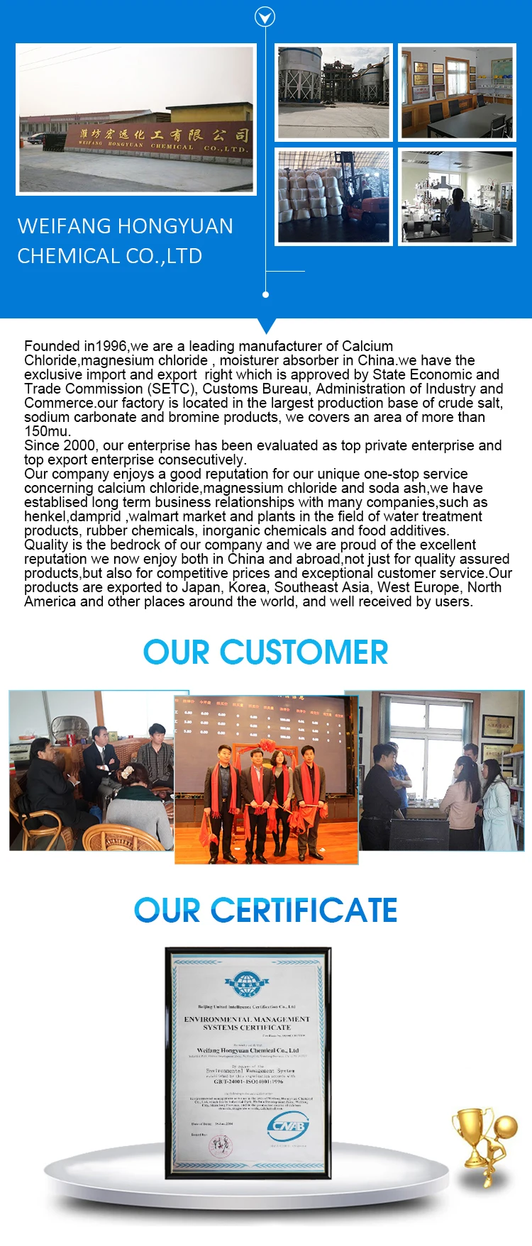 calcium chloride absorbent