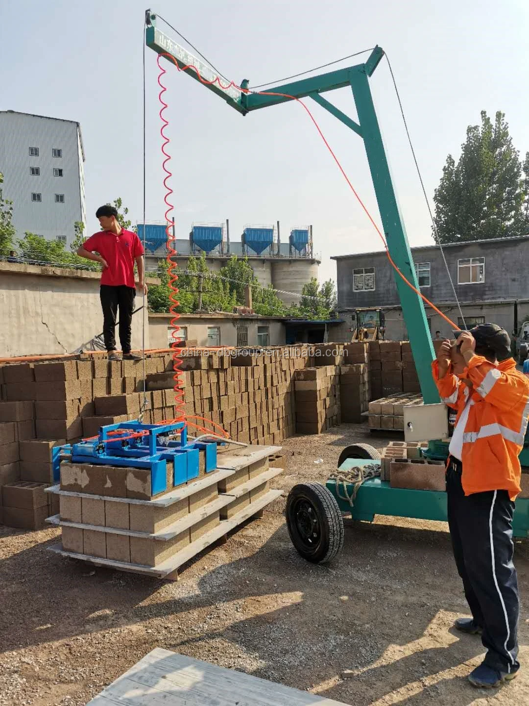 Manual Concrete Block Stacking Machinebrick Palletizer Bricks Making ...