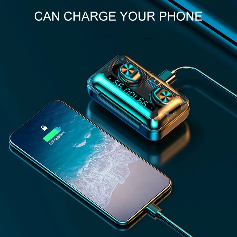 F9 waterproof ipx5 tws earbuds sport headset bluetooth 5.0 wireless headphones for iphone xiaomi sumsang huawei - ANKUX.COM