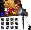 LED Christmas Projector Lights Snowfall Decorations Outdoor Indoor Xmas Decor Light White Snowflake Flurries Rotating Spotlight