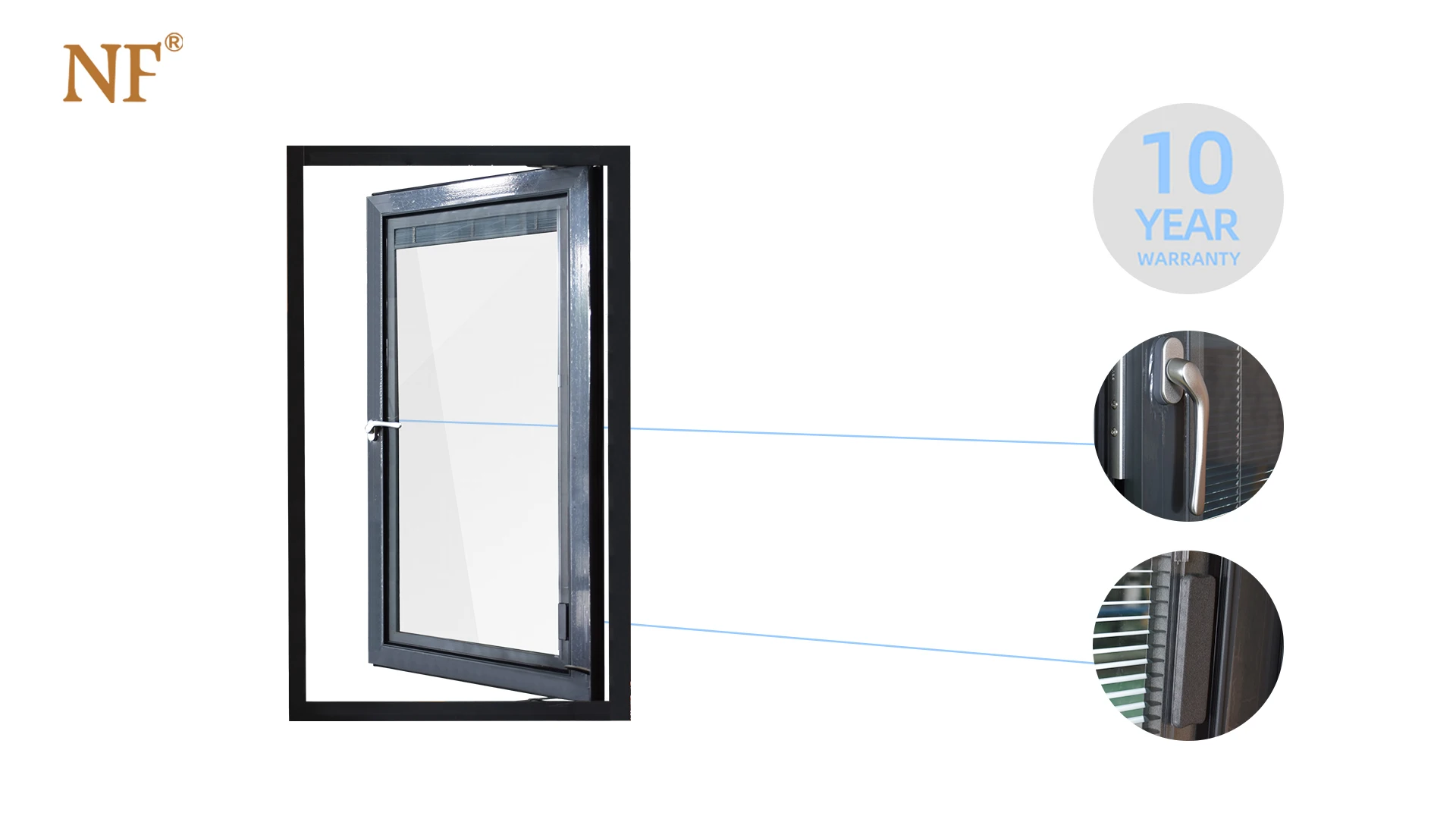 Bronze Bay Windows With Integrated Blinds Buy Hot Selling Bay Windows,Somfy Motorized Roller