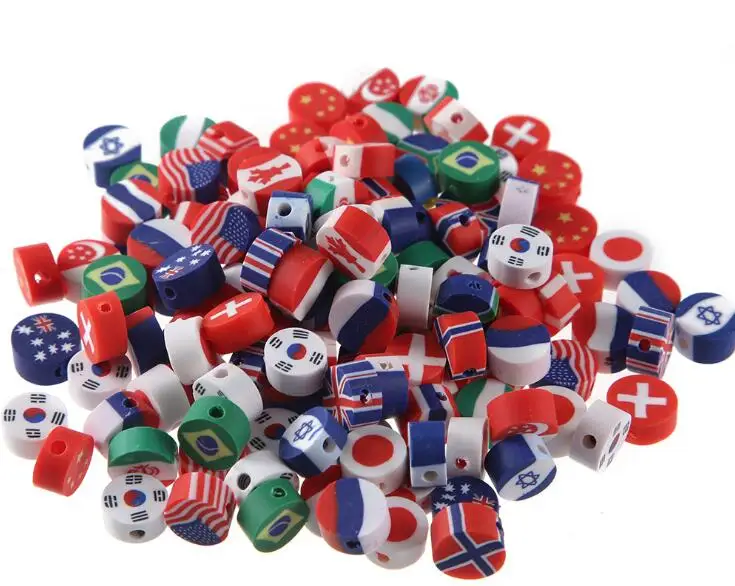 DIY polymer clay fruit flower heart loose beads for jewelry making  flag cake eyes polymer clay beads jewelry accessories.jpg