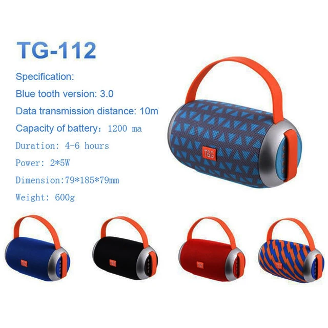 TG112 Column Waterproof 10W Loudspeaker Bass Outdoor Sports Soundbar Music Bluetooth 5.0 Speaker Portable Wireless Speaker - ANKUX.COM
