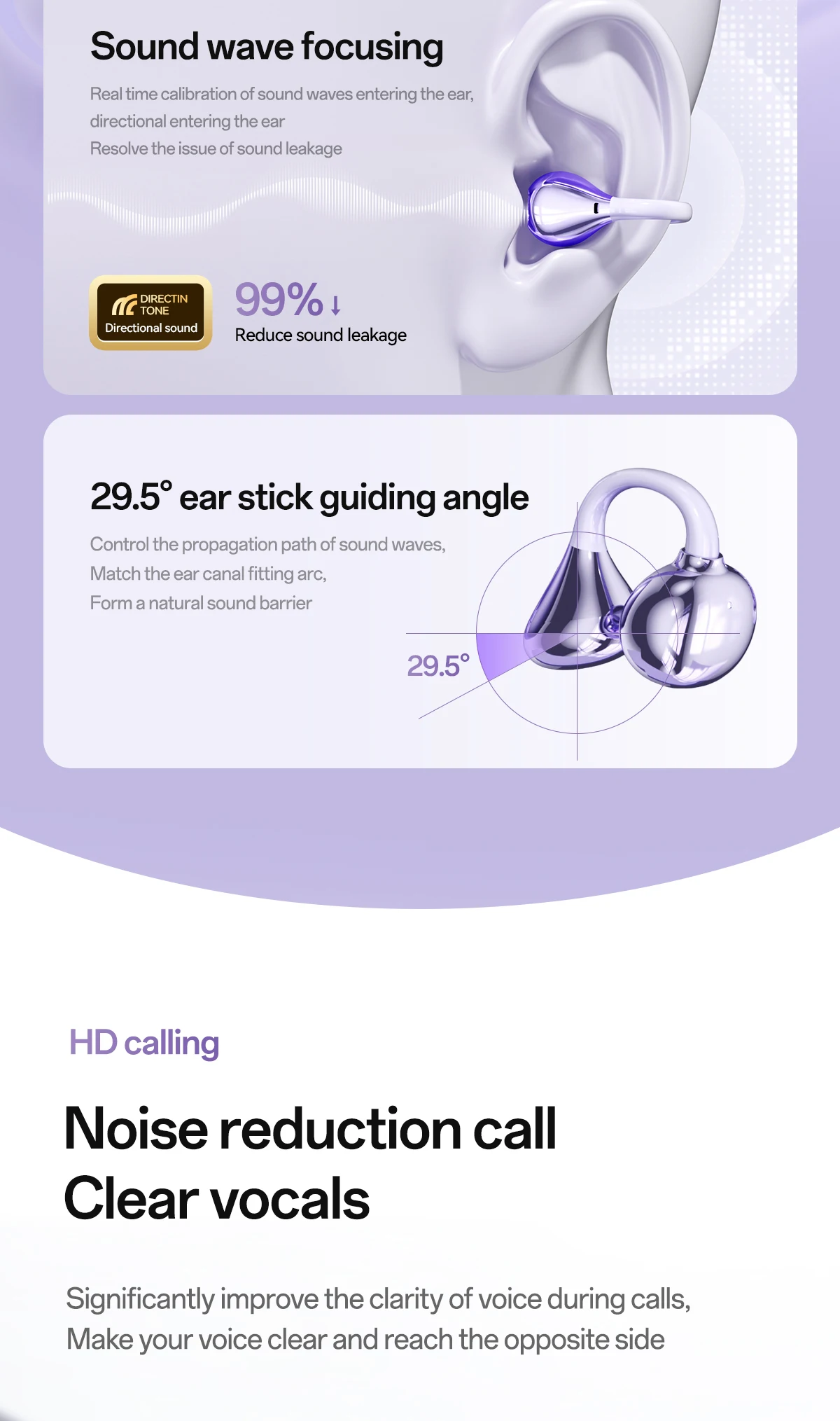 M159 OEM ODM Open Ear Clip Wireless Earbuds BT 6.0 40H Battery LED HD Calling ENC Waterproof Dual Transducers Custom Logo