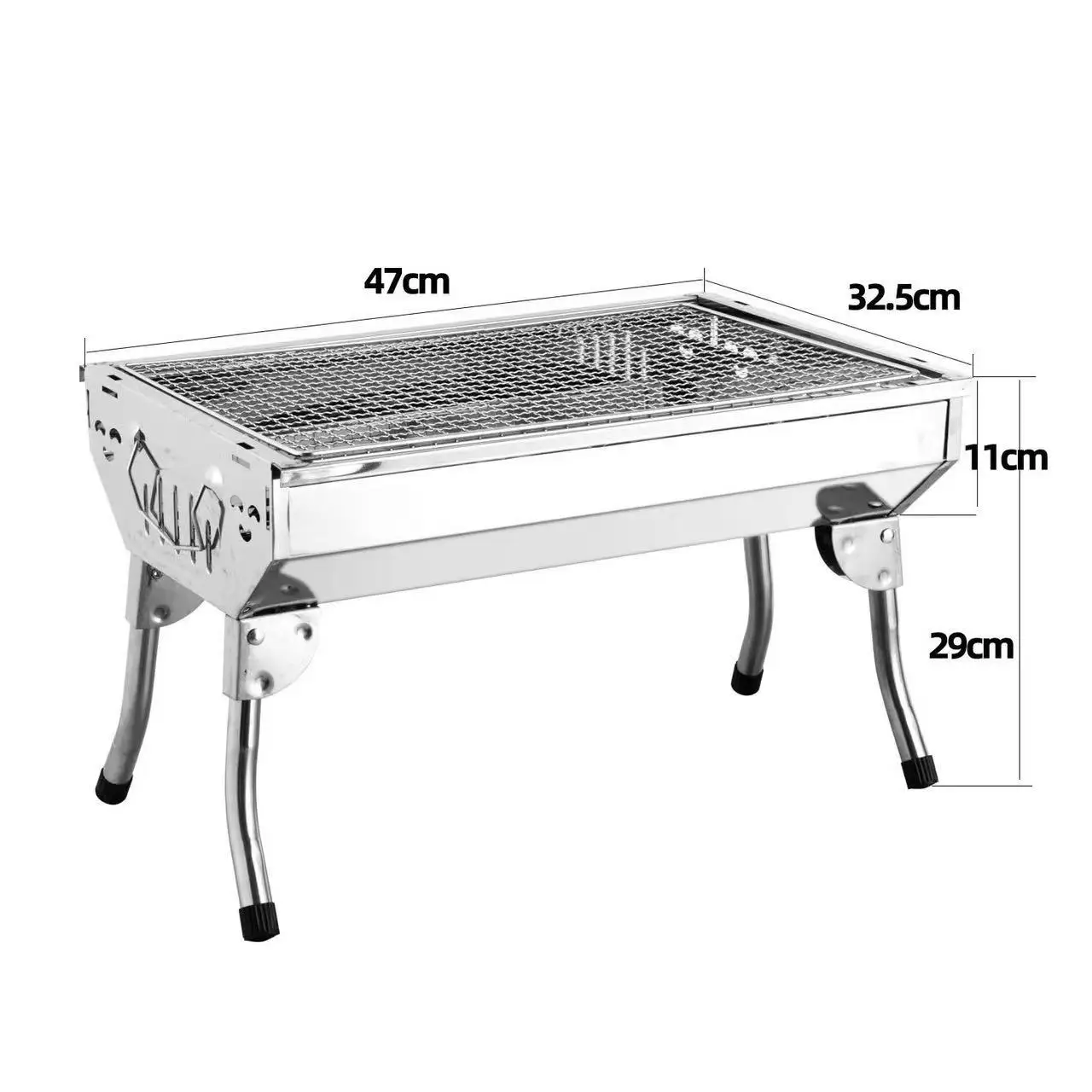 Stainless steel barbecue grill outdoor thickened barbecue rack household charcoal BBQ grill outdoor tools charcoal grilling details