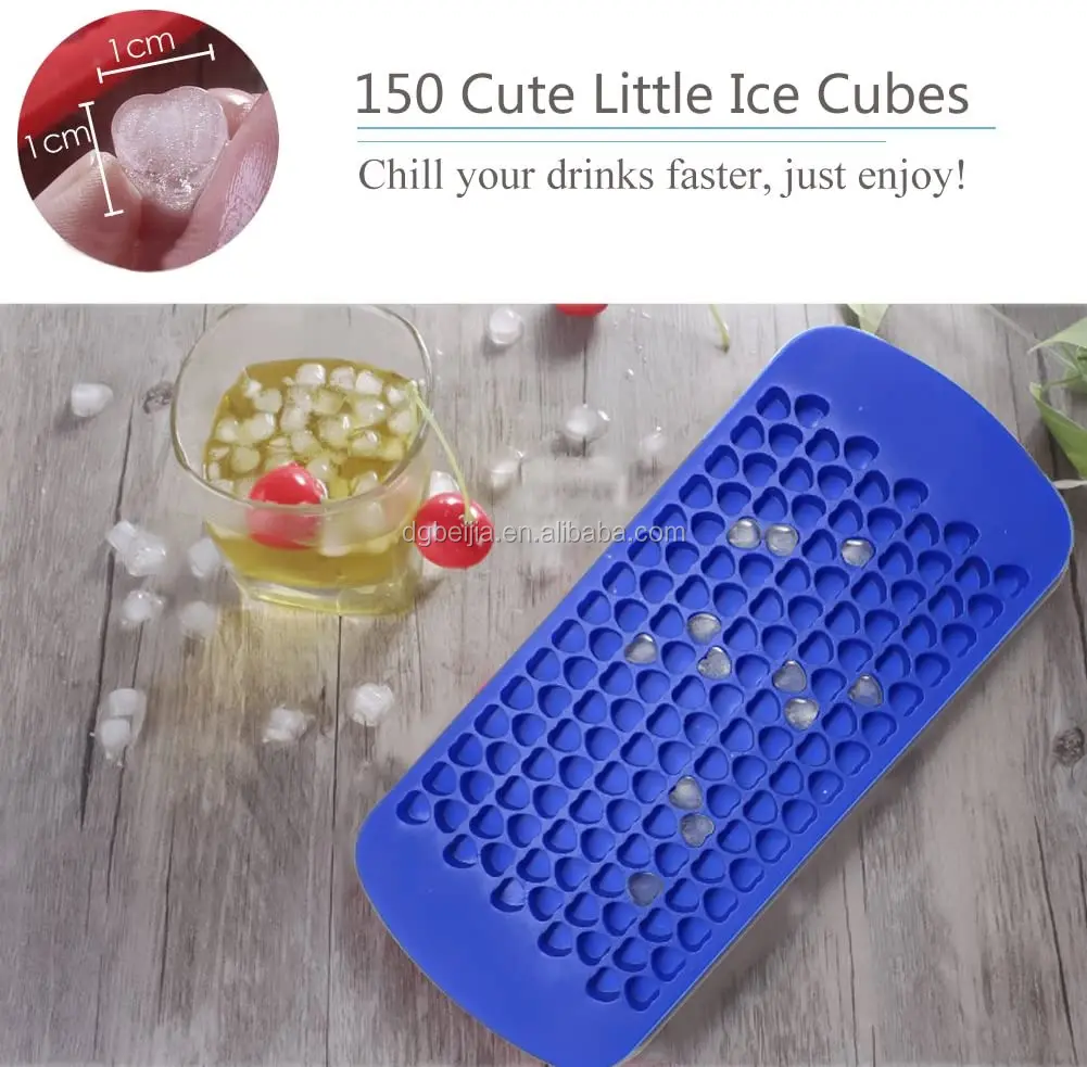150 Grids Mini Silicone Ice Cube Trays Heart Shaped Candy Chocolate Molds,Small Ice Cubes Mold