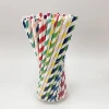 bulk & white color eco-friendly disposable Individually Wrapped drinking bendable straw biodegradable old fashioned paper straw