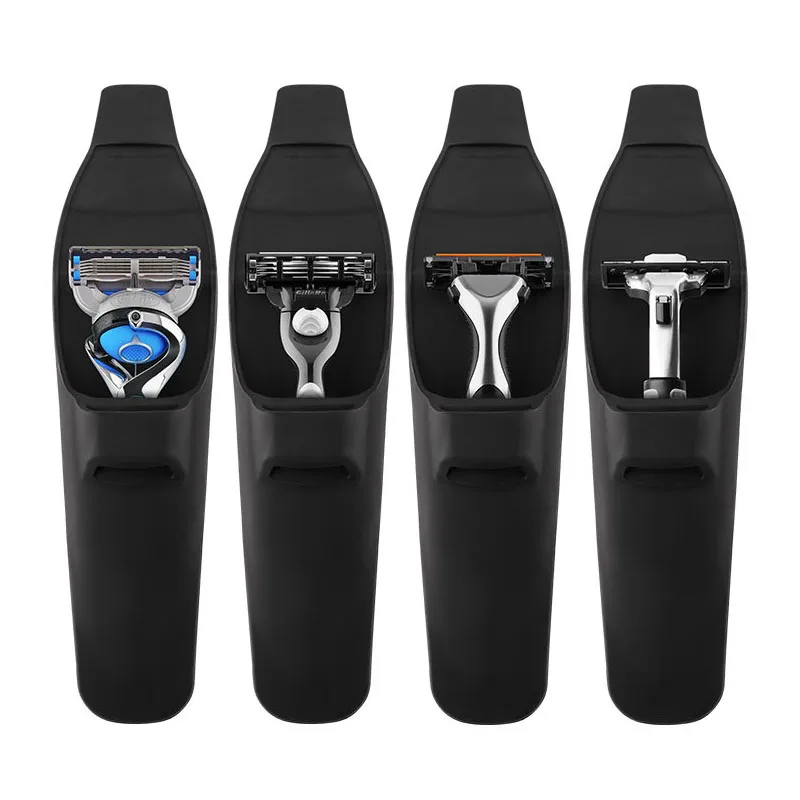 Men's Silicone Portable Silicone Razor Protective Case Holder For Business Travel Storage Box