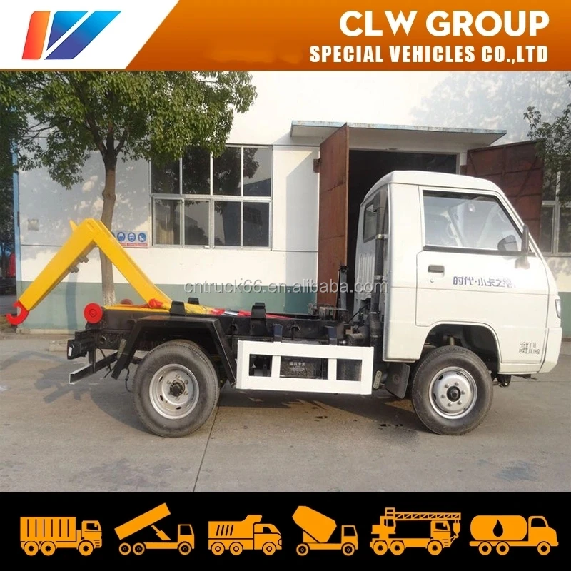 3m3 trash car 3cbm/3000liters hook-lift arm type garbage truck