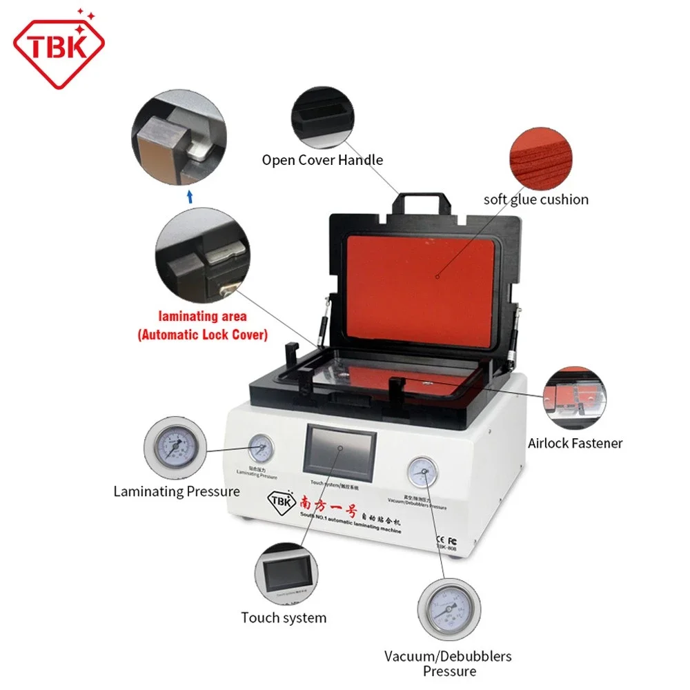 TBK 808 2 In 1 Oca Vacuum Laminating Machine Max 12inch Lcd Bubble Remover Machine