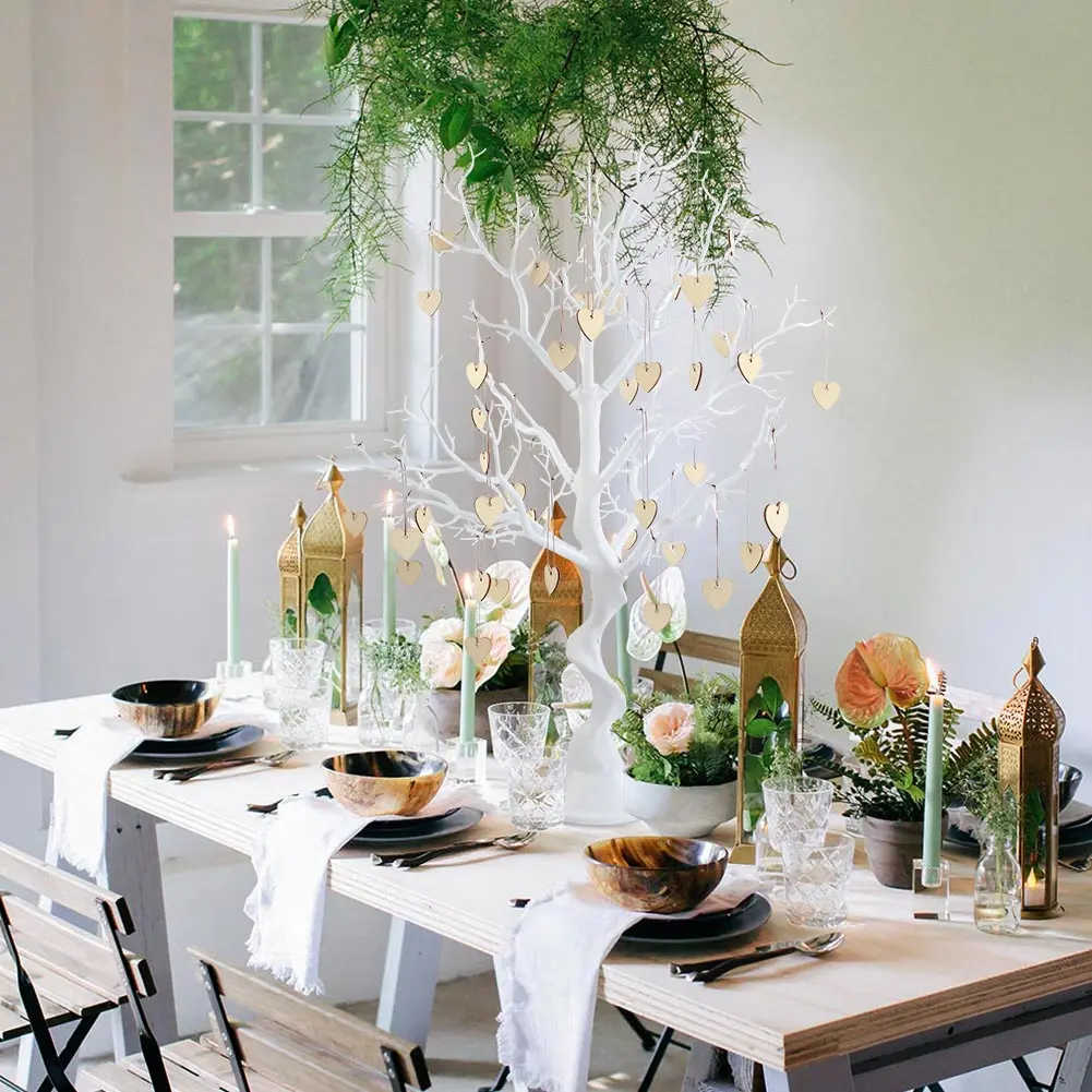 Ourwarm 75cm Aritificial White Plastic Tree Without Leaves Dry Tree