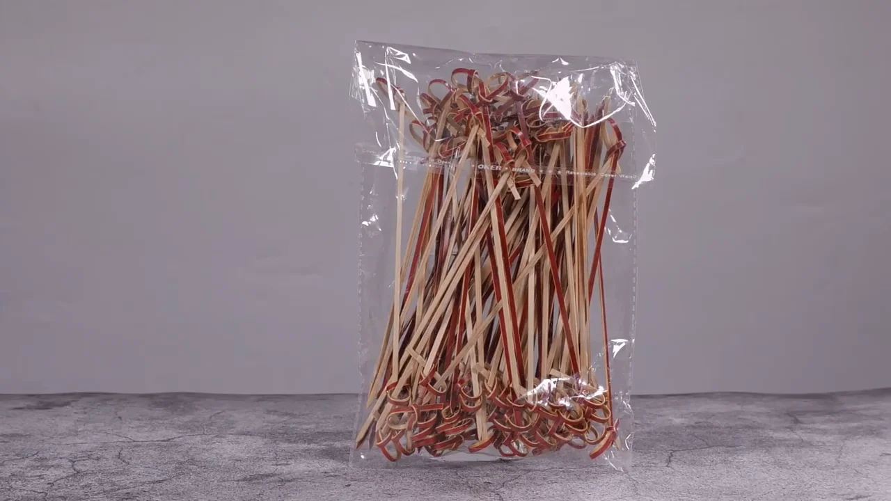 Knotted Picks Bamboo Cocktail Sticks Finger Food Loop Skewers Buy