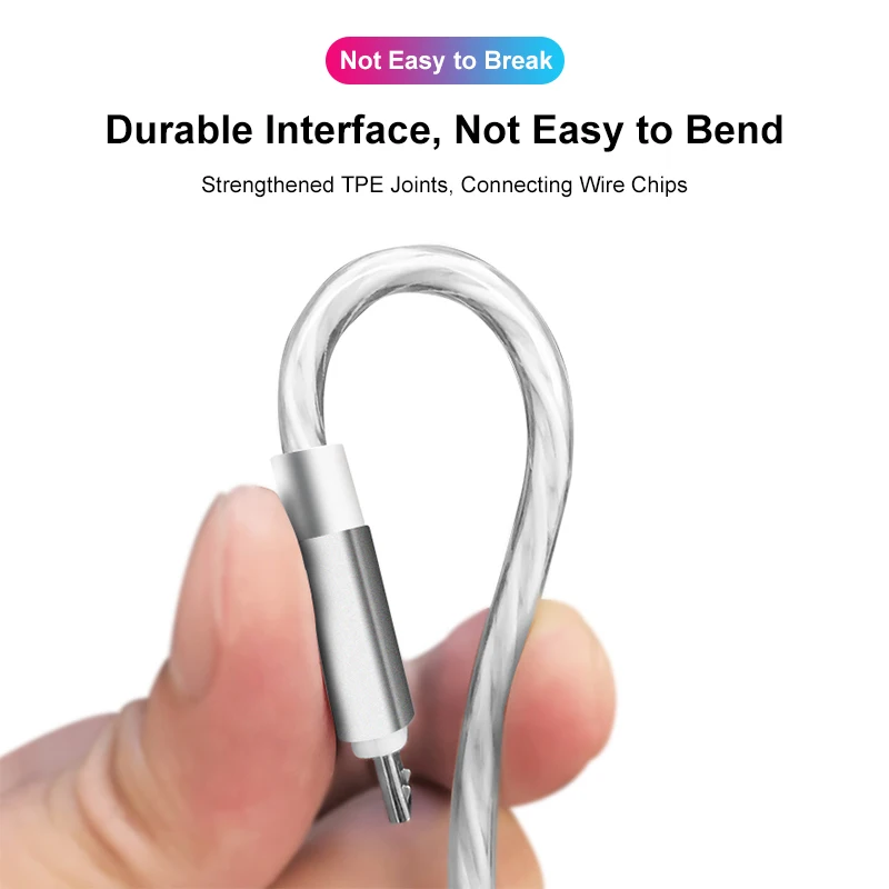 LED Glow Flowing Data USB Cable 8 Pin Charging Cable For iPhone