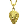 2019 Hot New Hiphop Iced Out 14K 18K Gold Wolf Head Pendant Necklace