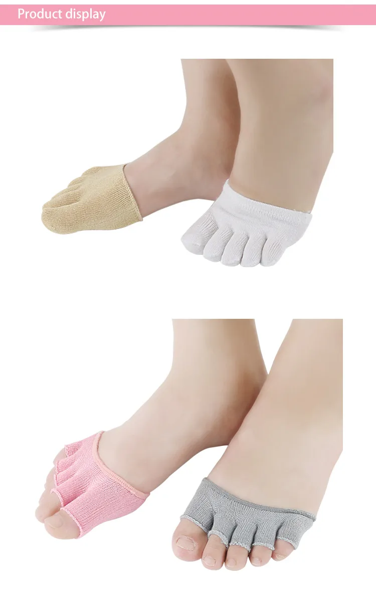 Toe Socks No Show for Women,Toe Liner Covers Not-skid for High Heels Flats Boots