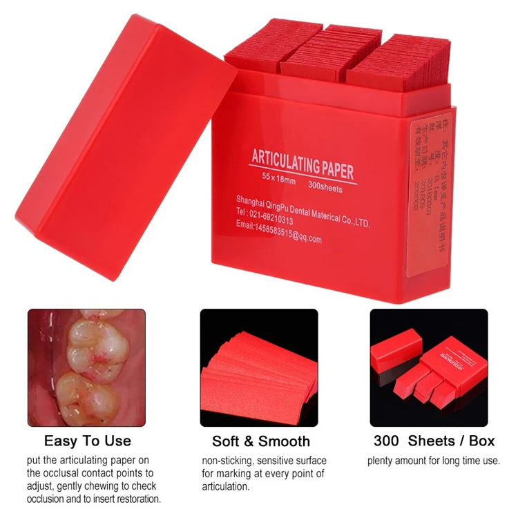 Full Medical 300 Sheets/box Dental Articulating Paper Blue Strips