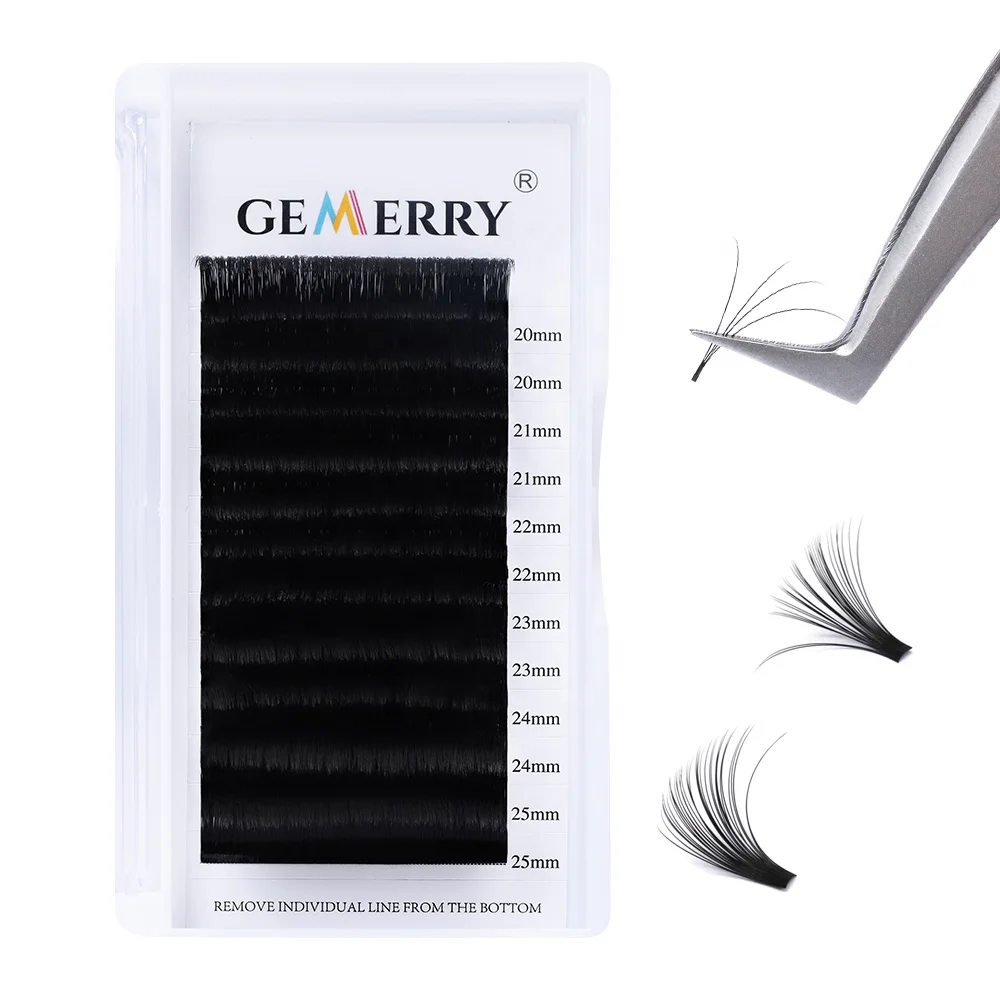 

Easy Fan Volume Lashes 05 07 Thickness Faux Mink Individual Lashes 2D~10D Mega Volume Self Fanning Cluster Eyelash Extensions