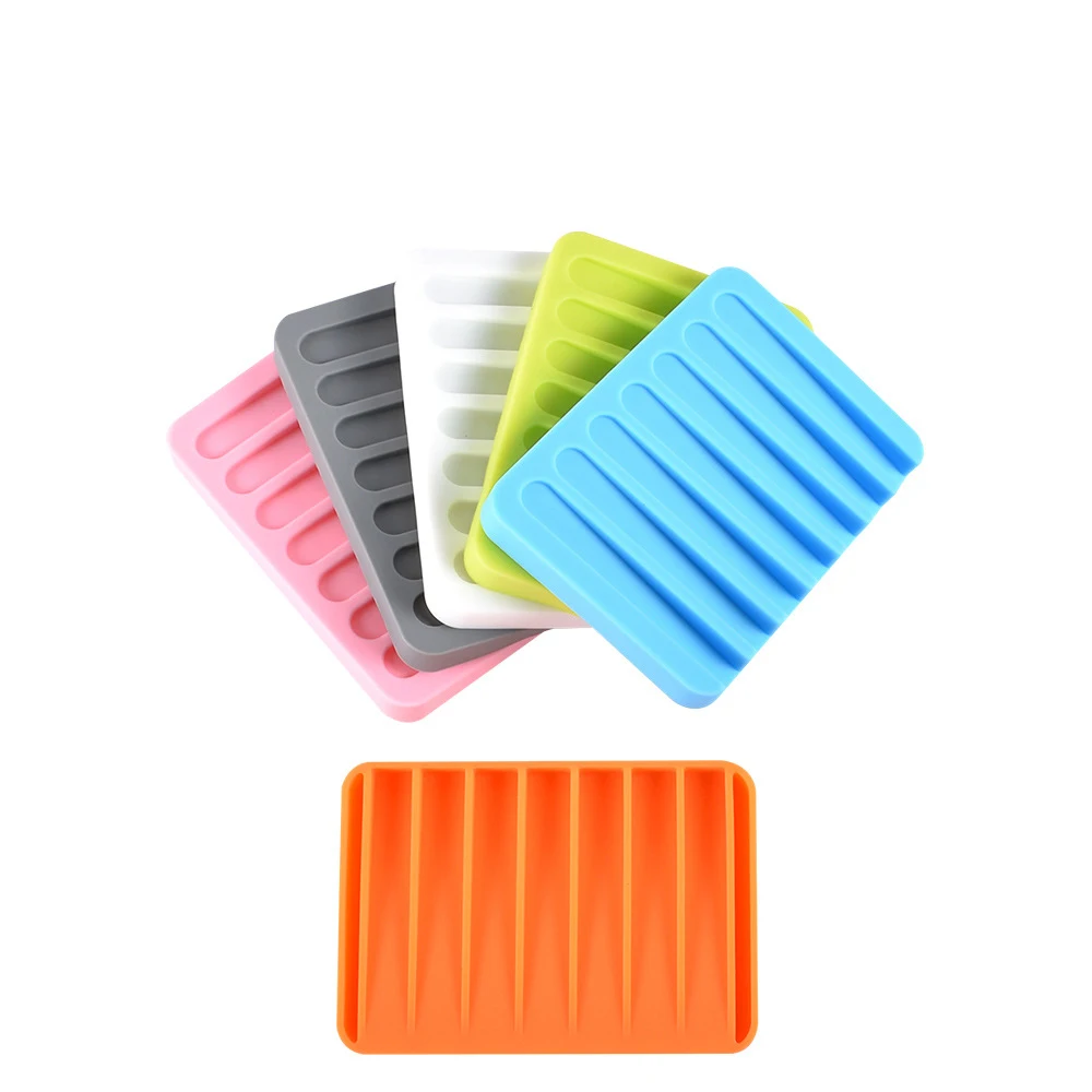 Silicone Soap Tray Custom Color Soft Bathroom Silicone Tray Cheap Soap Holder Nonslip Holder