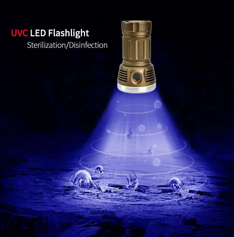 Mateminco MT18S UVC Sterilization UVA Money Check High Power 275nm UV LED Flashlight Torch