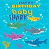 7X5ft Happy Birthday Baby Shark Backdrop For Photography Baby Happy Birthday Party Blue Ocean Undersea Photo Background