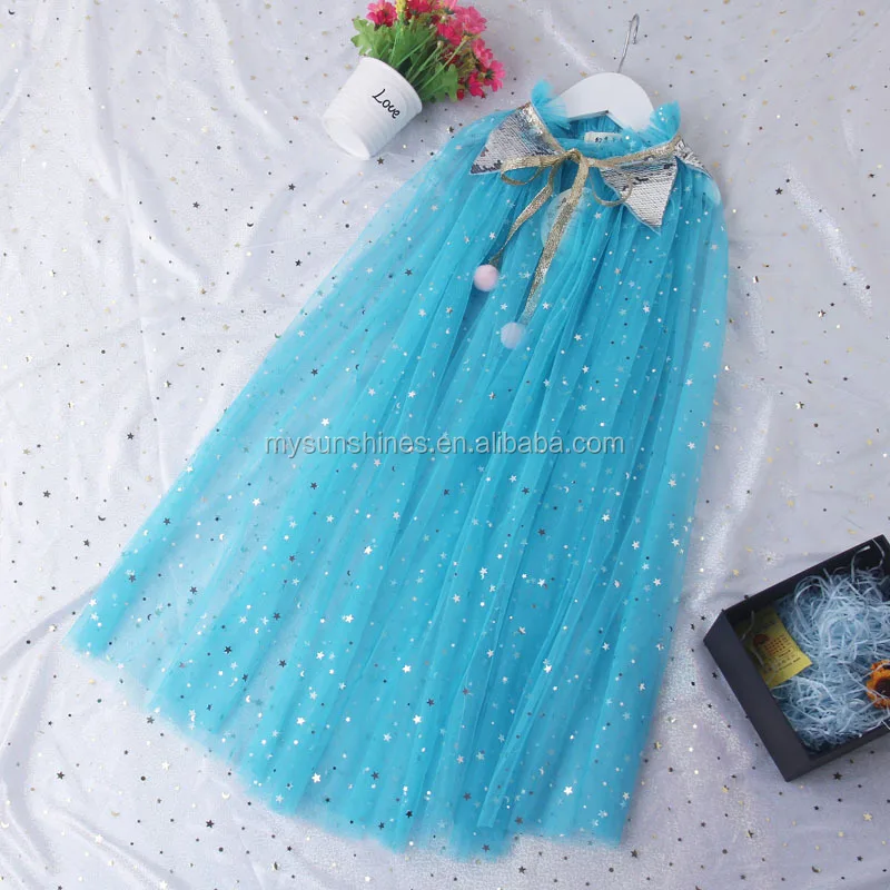 blue sequin cape