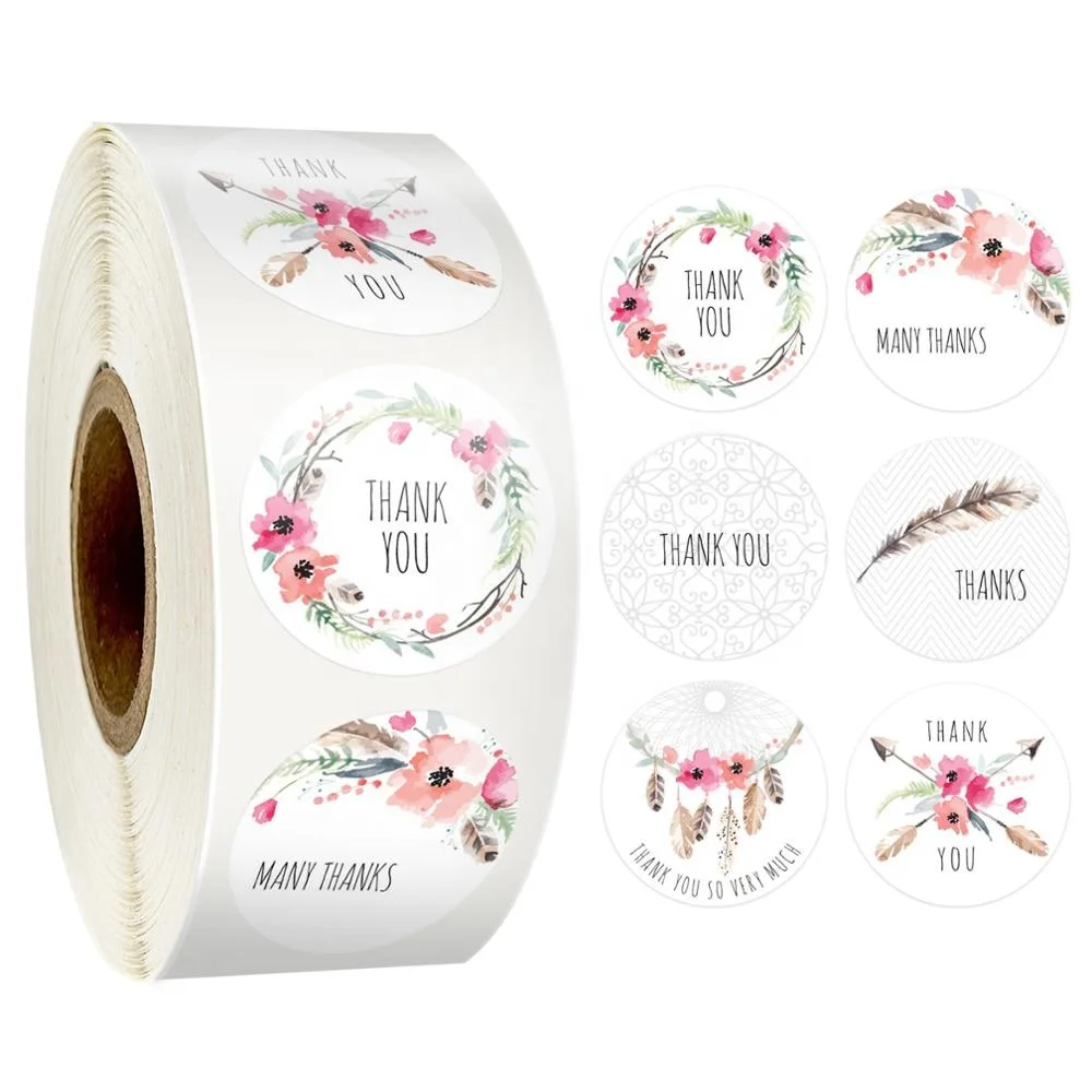 6-kinds-of-design-flowers-thank-you-stickers-for-Christmas-stickers-scrapbooking-packaging-seal-labels-stationery.jpg