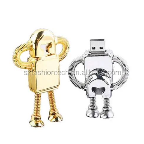 Metal Robot model USB 2.0 Memory Stick Flash pen Drive 64GB 8GB 16GB 32GB USB gadget - ANKUX.COM