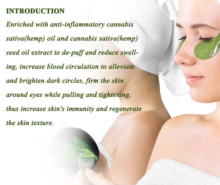 Under Eye Masks Hemp Hydrating With 100 Pure Hemp Oil For Puffy Eyes