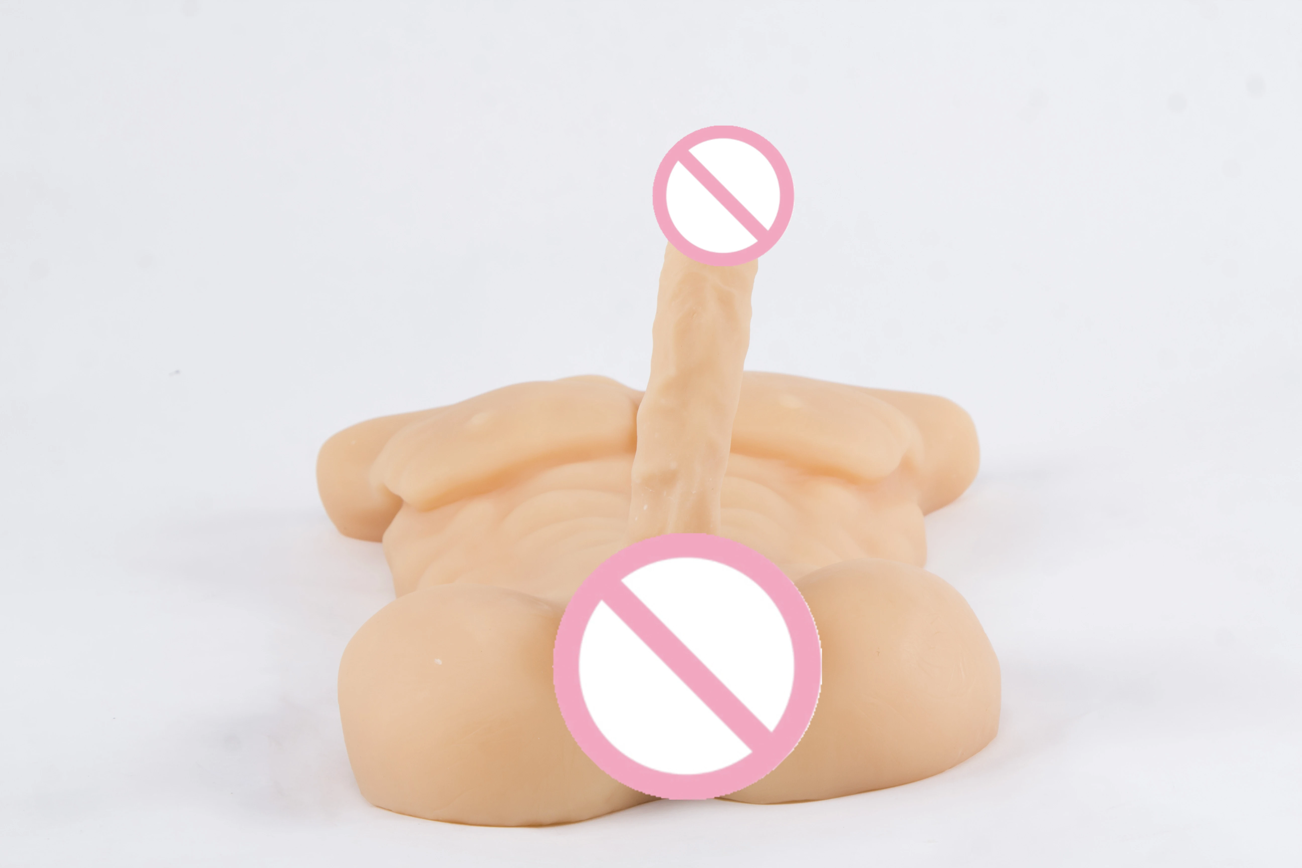 Torso dildo threesome