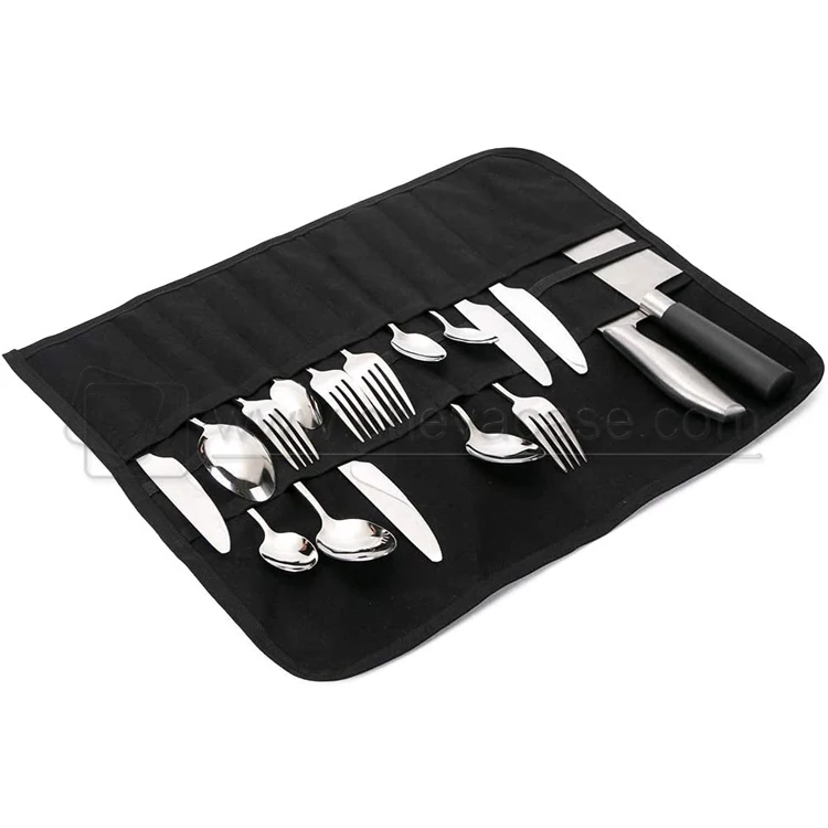 Custom Kitchen Utensil Roll Bag Tableware Picnic Tool Storage Bag Camping Buy Storage Bag
