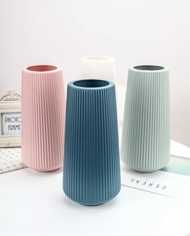 Unbreakable Plastic Home Decor Flower Vases For Table Decoration