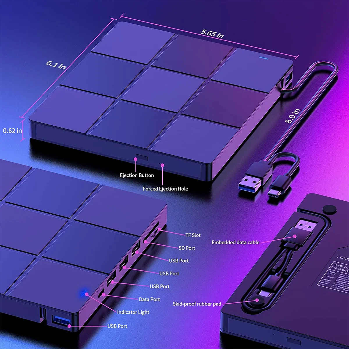 External Cd/dvd Drive,7 In 1 Usb Ultra-slim Portable Cd/dvd Player Burner,Cd Rom External Dvd Drive For Laptop Desktop Pc - Buy External Cd Drive For Laptop External Dvd Drive External Cd Drive External Dvd Player For Laptop External Dvd Drive For Laptop Laptop With Cd Drive Dvd Player For Laptop Usb Dvd Drive Cd Reader For Laptop External Disc Drive Laptop With Disc Drive Usb Cd Drive Laptop With Dvd Drive Cd Reader External Disk Drive Dvd Drive External Optical Drive Laptop With Optical Drive