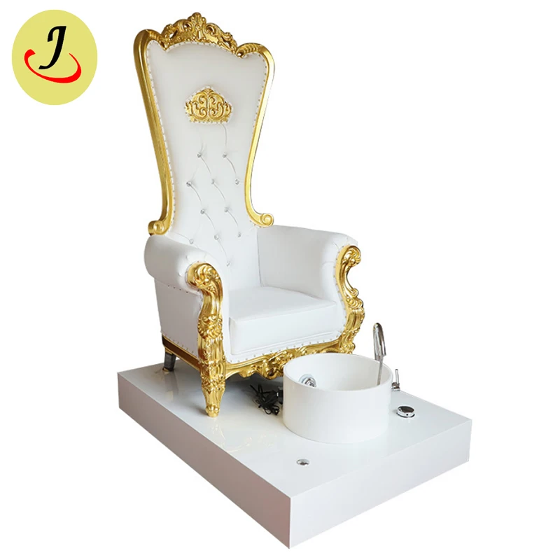 Luxury Wedding Event Wooden Sofa Chair King Throne Pedicure Massage