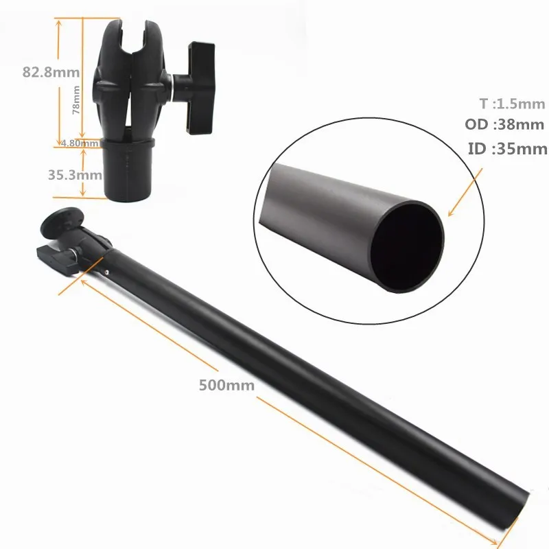 tough Pole Camera Mount With Ram Extension Pole 2 Sockets And Single 1