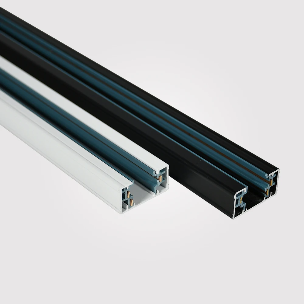 Cost-effective Price Aluminum 1m 1.5m 2m 3 wire Led Straight Corner Strip Led track light rail Track Light Connector