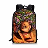 3D for Kids Back Set for School Girl with Lunch High Kid Backpack School Bag African Art Printing Girls School Bag backpag