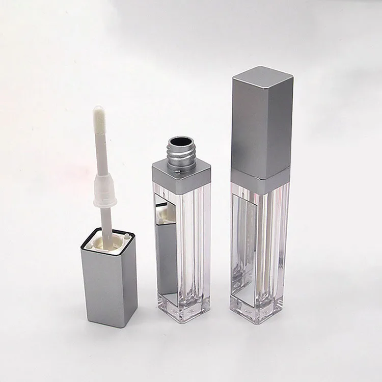 silver lip gloss bottle